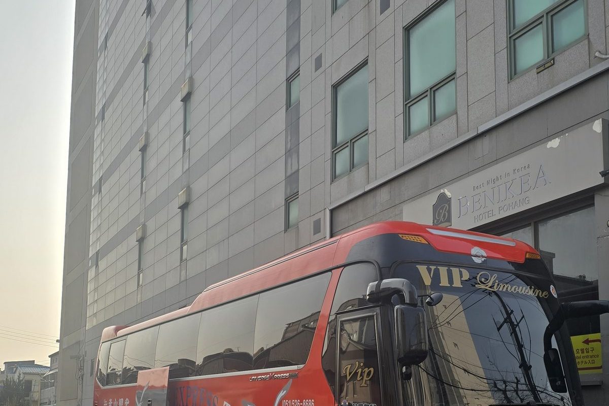 베니키아 포항호텔 대형버스 주차장